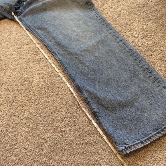 Denim Forum The Joni Mid Rise Loose Straight Leg Jeans Button Fly Medium Wash 31 - Picture 6 of 7